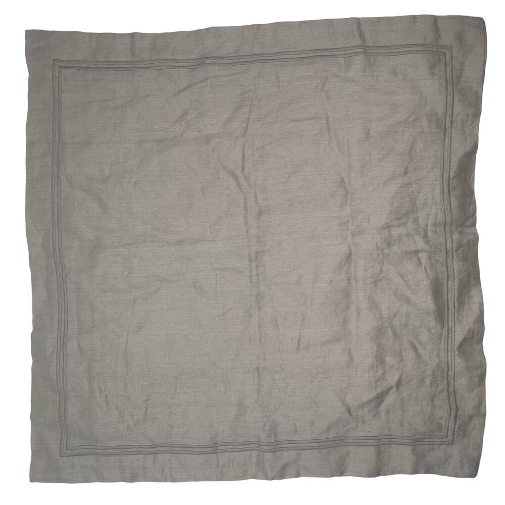 RALPH LAUREN Square Euro Sham 29.5" x29.5" Pillowcase 100% Linen Buttons Classic